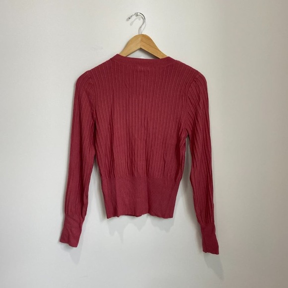 H&M Pink Ribbed Long Sleeve sweater Size XS - Picture 3 of 5
